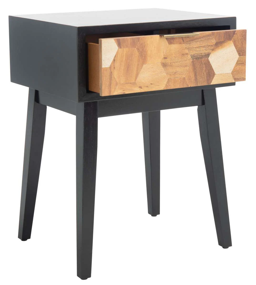 Safavieh Nilo 1 Drawer Accent Table - Black - Image 3