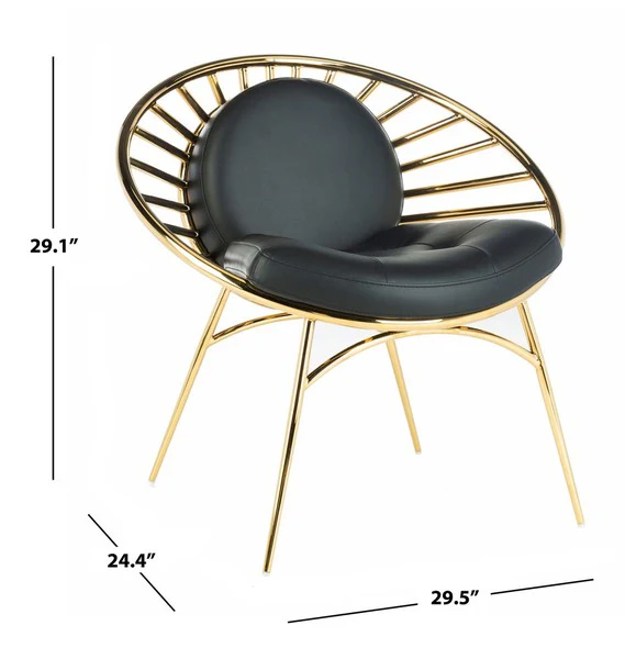 Safavieh Nina Hoop Chair - Black - Image 4