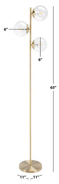 Safavieh Niobe Floor Lamp - Antique Gold - Image 3