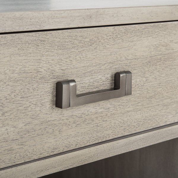 Safavieh Nisha 1 Drawer Wood Nightstand - Light Gray - Image 5