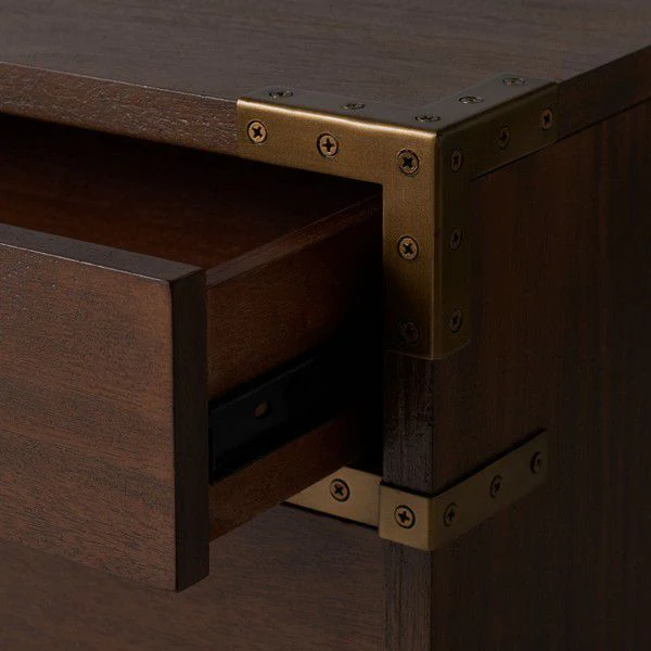 Safavieh Nisha 3 Drawer Wood Nightstand - Brown - Image 5