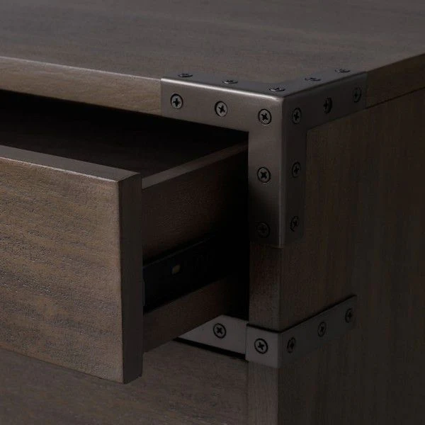 Safavieh Nisha 3 Drawer Wood Nightstand - Light Brown - Image 5