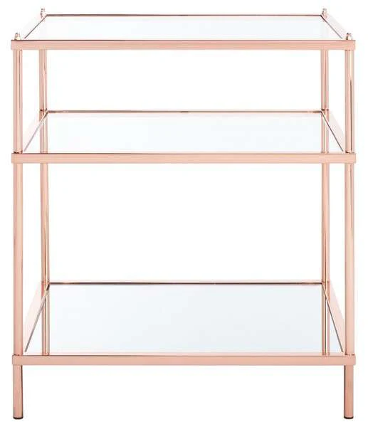 Safavieh Noelia 3 Tier Accent Table - Rose Gold - Image 2