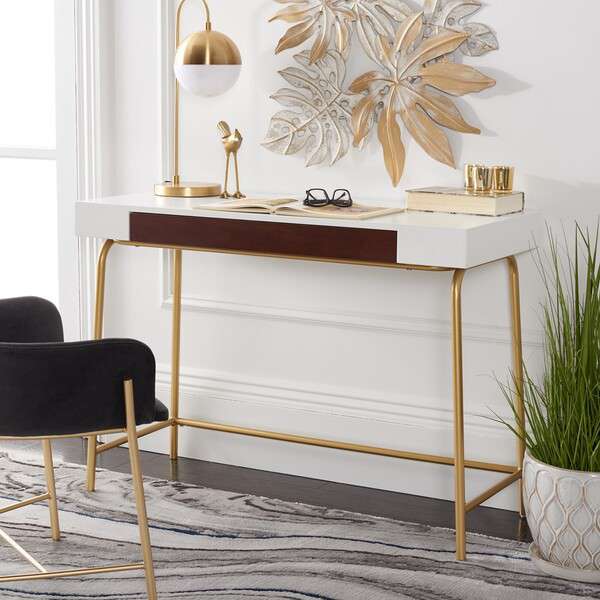 Safavieh Nola 1 Drawer Desk - White - Image 4