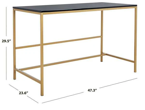 Safavieh Nova Glossy Wooden Desk - Black Top - Image 4