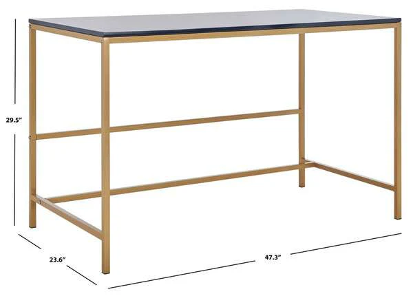 Safavieh Nova Glossy Wooden Desk - Navy Top - Image 3