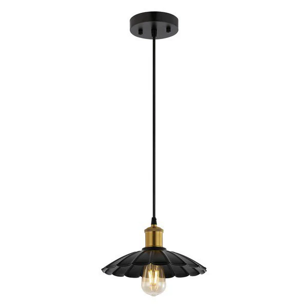 Safavieh Novaire, 10 Inch, Black/Brass, Iron Pendant - Black - Image 2