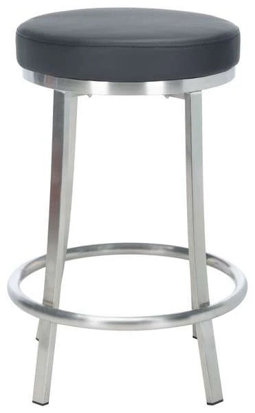 Safavieh Obito Swivel Counter Stool - Black - Image 2