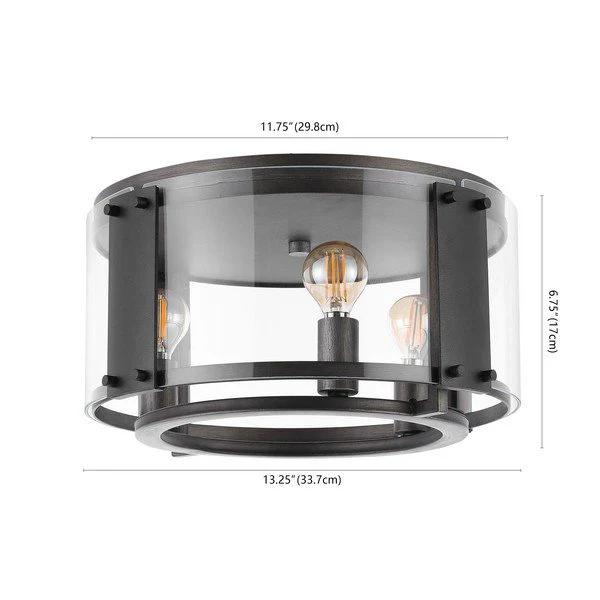 Safavieh Olen Flush Mount - Black - Image 3