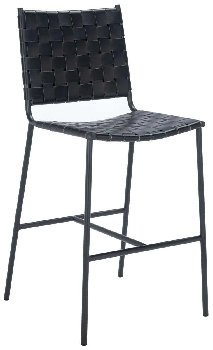 Safavieh Olenna Woven Counter Stool - Black - Image 3