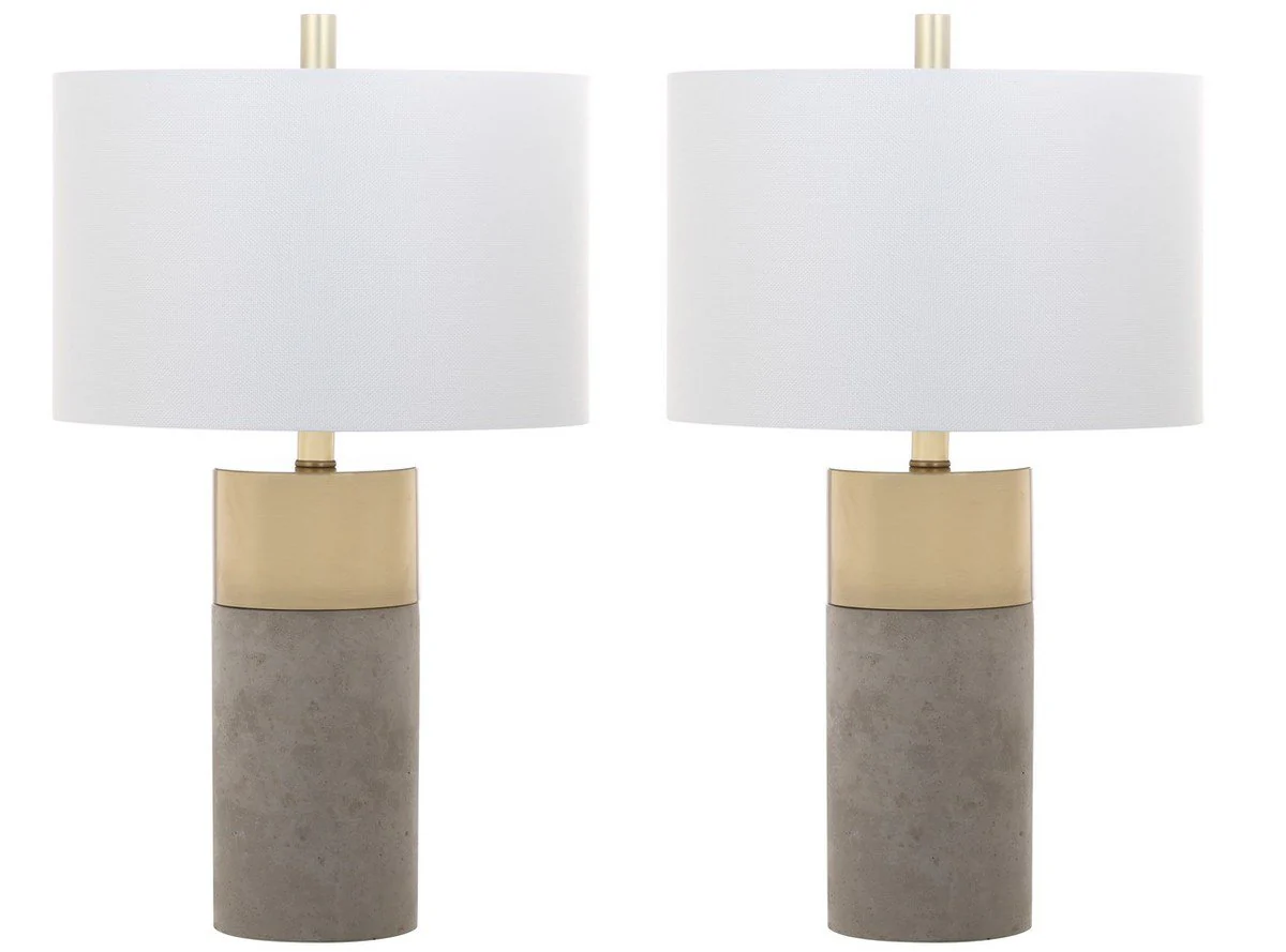 Safavieh Oliver Table Lamp Set Of 2 - Grey - Image 2