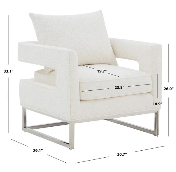 Safavieh Olivya Club Chair - Ivory - Image 5