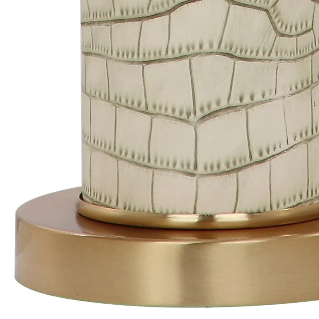 Safavieh Ollie 31.5-Inch H Faux Alligator Table Lamp Set Of 2 - Cream - Image 5