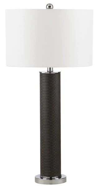 Safavieh Ollie 31.5-Inch H Faux Snakeskin Table Lamp Set Of 2 - Grey - Image 2