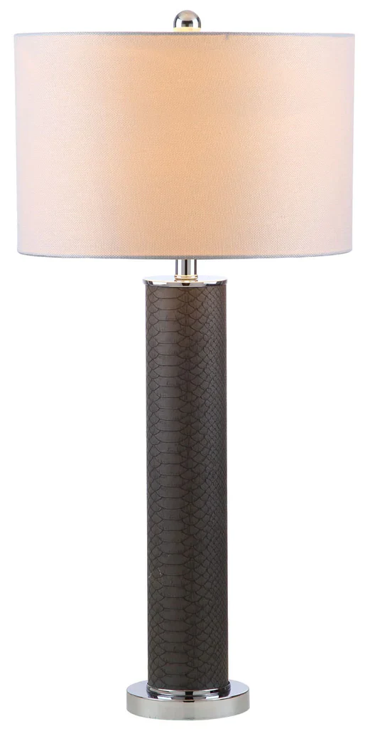 Safavieh Ollie 31.5-Inch H Faux Snakeskin Table Lamp Set Of 2 - Grey - Image 3