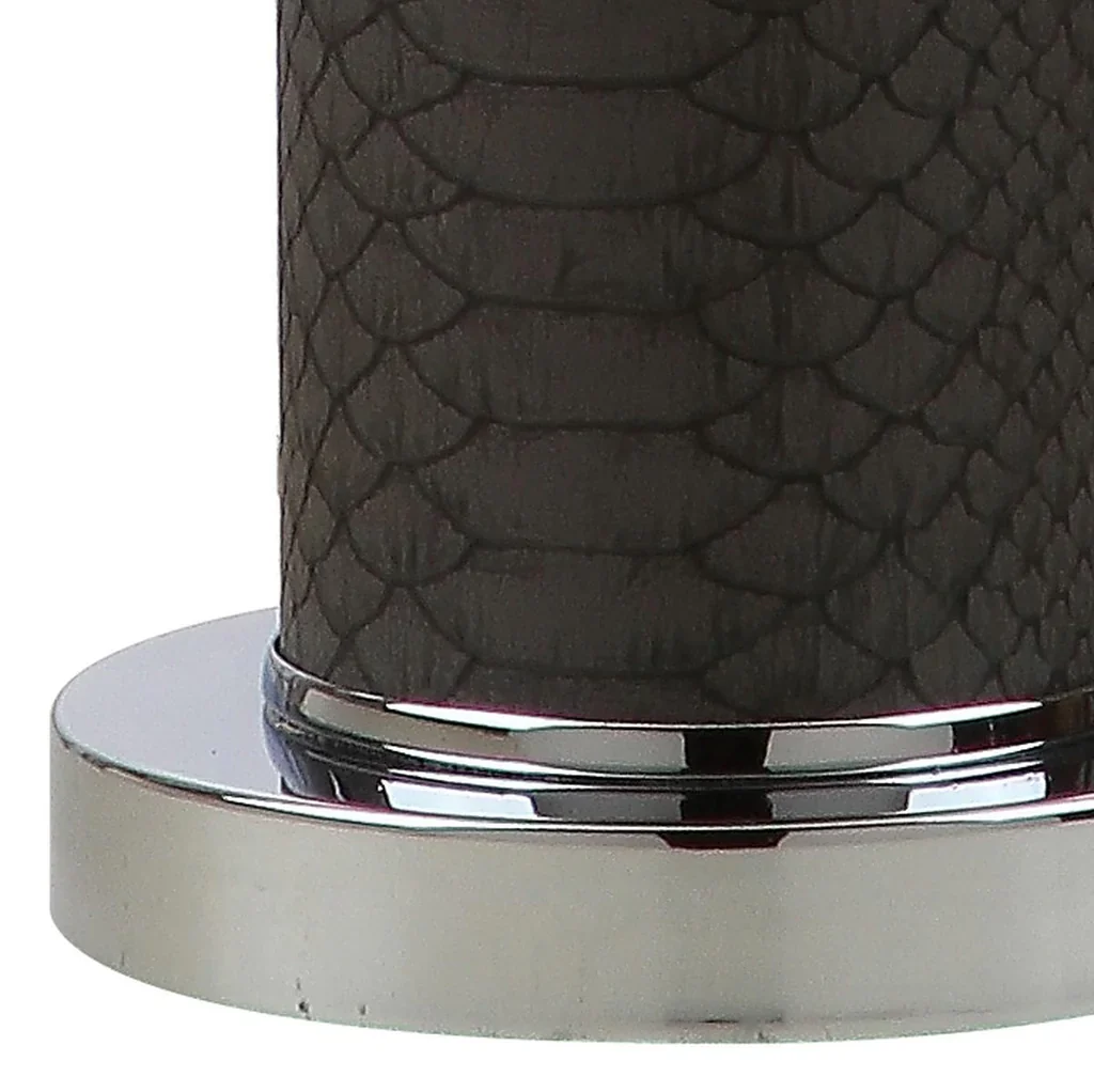 Safavieh Ollie 31.5-Inch H Faux Snakeskin Table Lamp Set Of 2 - Grey - Image 5
