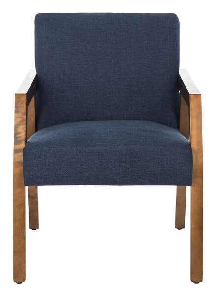 Safavieh Olyvar Arm Chair - Navy - Image 2
