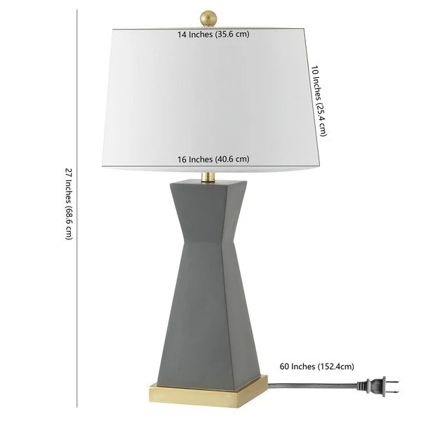 Safavieh Onder, 27 Inch, Robin'S Egg Blue, Resin Table Lamp Set Of 2 Set Of 2 - Grey - Image 3