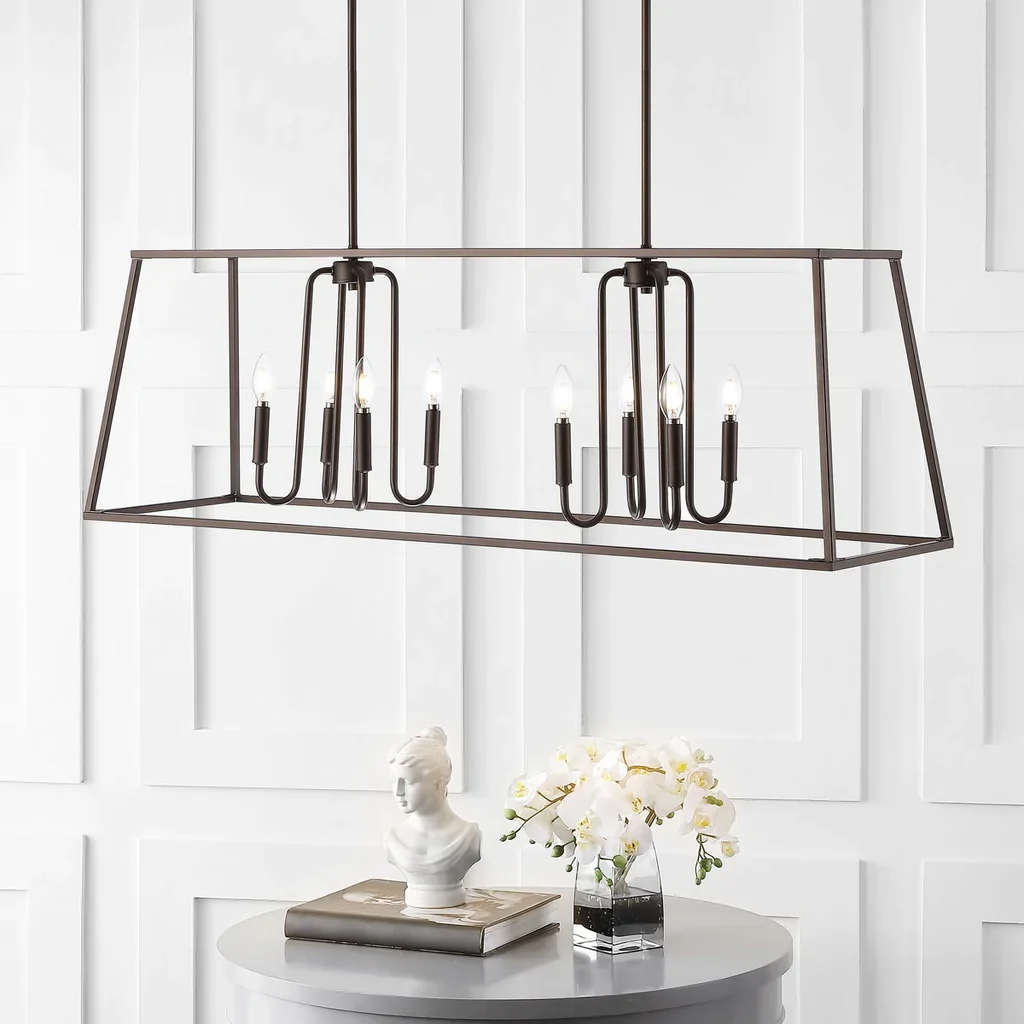 Safavieh Onia 8Lt Pendant - Oil Rubbed Bronze (Black) - Image 4
