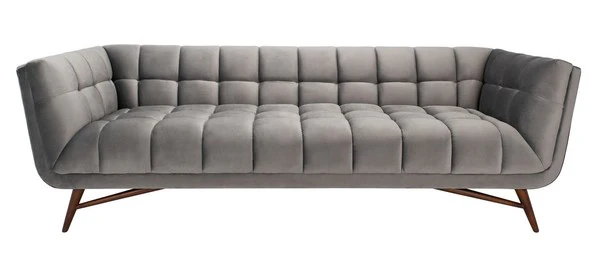 Safavieh Onyx Mid-Century Tufted Velvet Sofa - Dark Gray - Image 2
