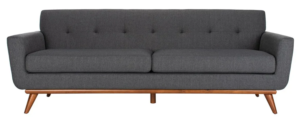 Safavieh Opal Linen Tufted Fabric Sofa - Gray - Image 5
