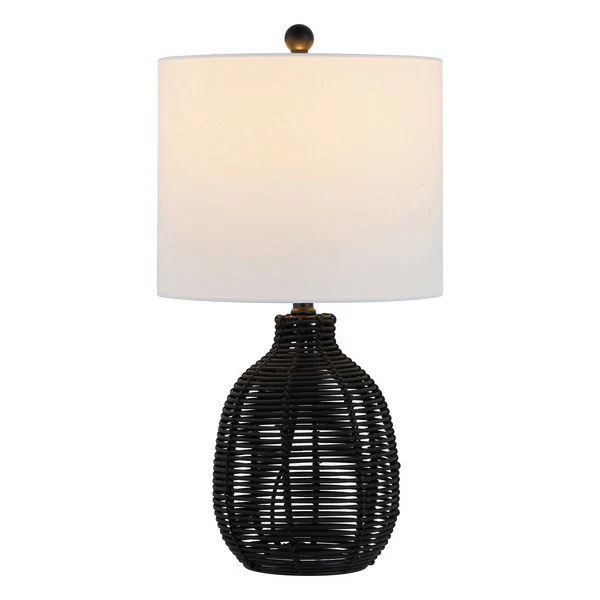 Safavieh Oroya, 23 Inch, Black, Rattan Table Lamp - Black - Image 2