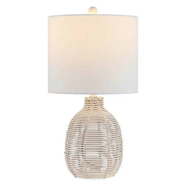 Safavieh Oroya, 23 Inch, White, Rattan Table Lamp - White - Image 2