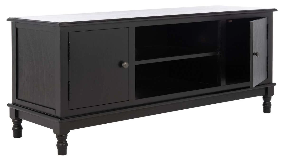 Safavieh Ozark 2 Door 1 Shelf Media Stand - Black - Image 3