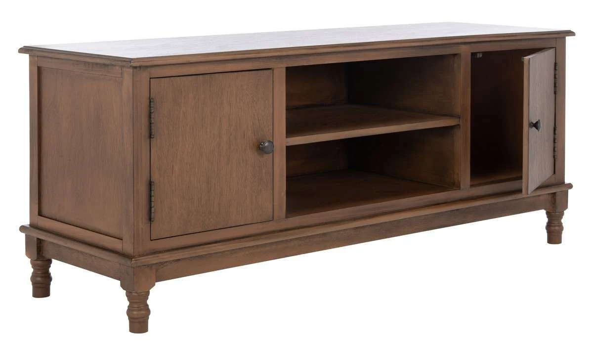 Safavieh Ozark 2 Door 1 Shelf Media Stand - Brown - Image 3
