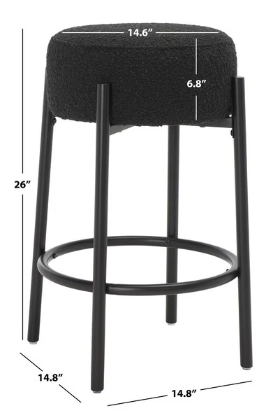 Safavieh Paisleigh Metal Counter Stool - Black - Image 2