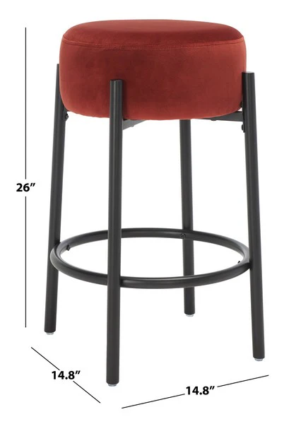 Safavieh Paisleigh Metal Counter Stool - Rust - Image 3