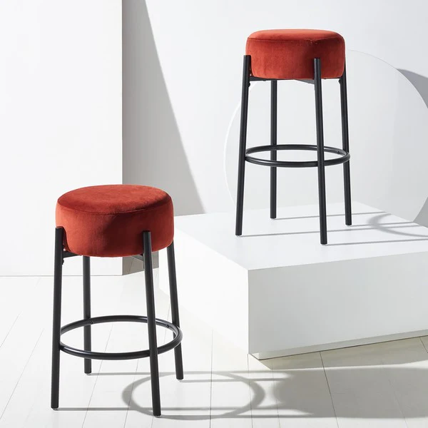 Safavieh Paisleigh Metal Leg Barstool - Rust - Image 5