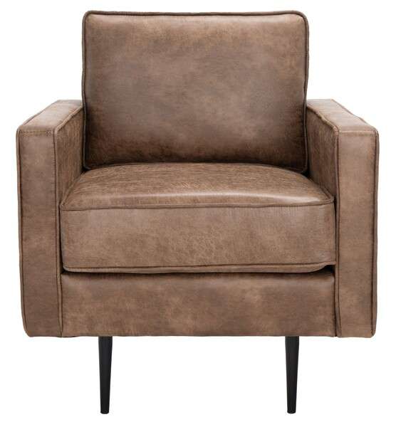 Safavieh Paityn Accent Chair - Brown Body With Black Legs - Image 2