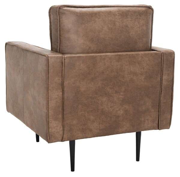 Safavieh Paityn Accent Chair - Brown Body With Black Legs - Image 3