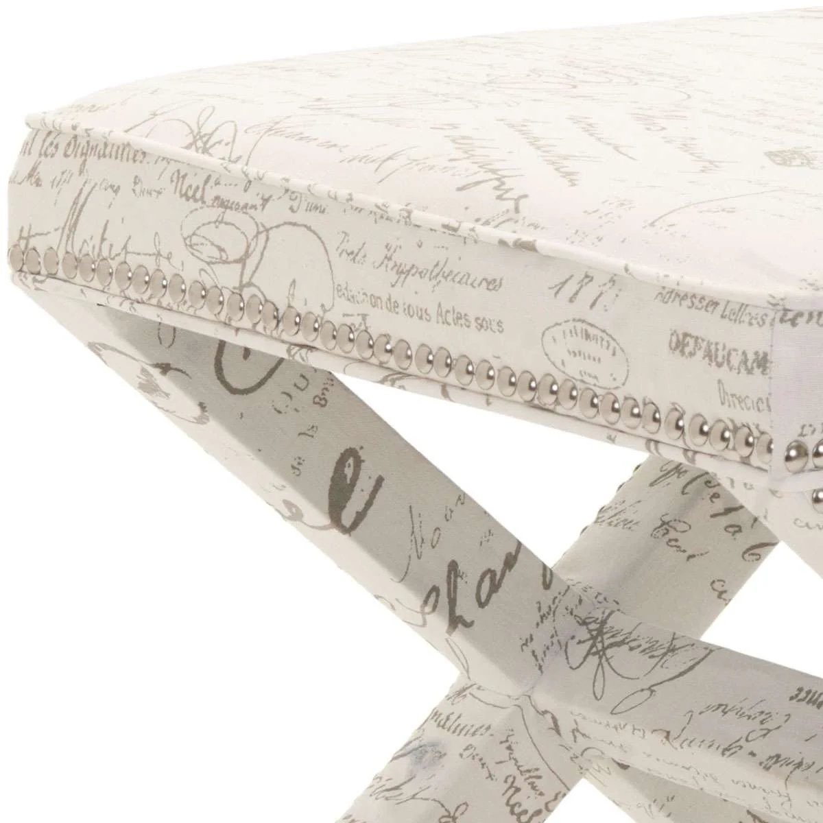 Safavieh Palmer Ottoman - Silver Nail Heads - Multi - Image 3