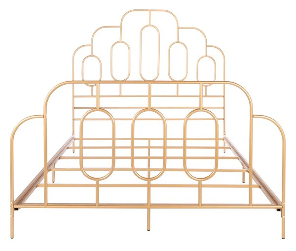 Safavieh Paloma Metal Retro Bed Queen Size - Gold - Image 3