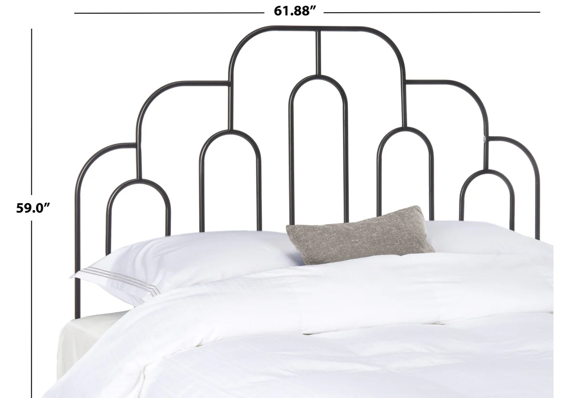 Safavieh Paloma Metal Retro Headboard Queen Size - Black - Image 3