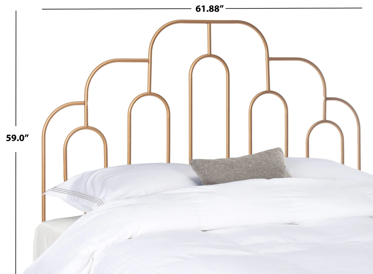 Safavieh Paloma Metal Retro Headboard Queen Size - Gold - Image 3
