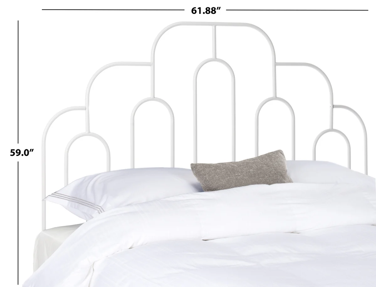 Safavieh Paloma Metal Retro Headboard Queen Size - White - Image 3