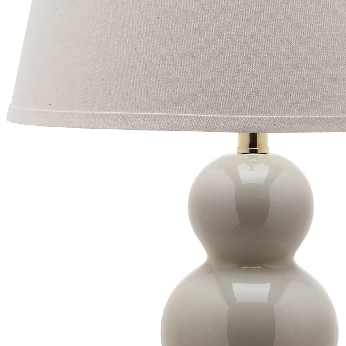 Safavieh Pamela 28-Inch H Triple Gourd Ceramic Lamp Set Of 2 - Light Grey - Image 3