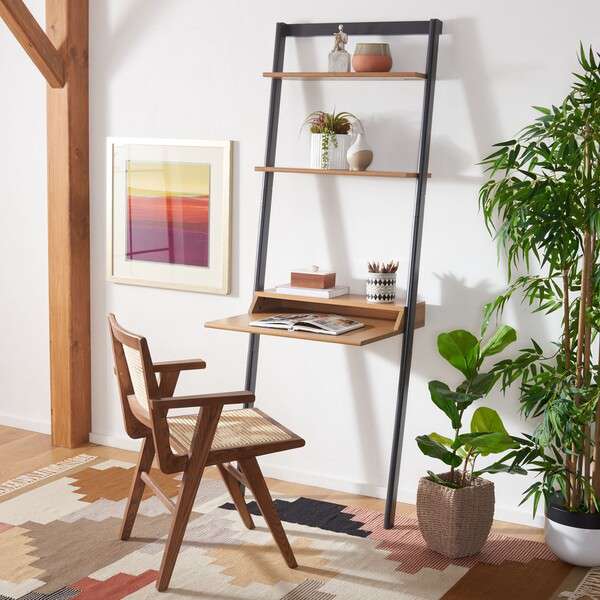 Safavieh Pamella 2 Shelf Leaning Desk - Natural - Image 4