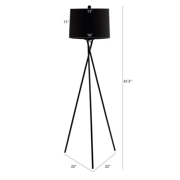 Safavieh Parsen Floor Lamp - Black - Image 3