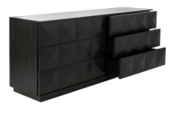 Safavieh Patty 6 Drawer Dresser - Black - Image 2