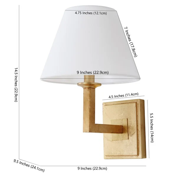 Safavieh Pauline Gold 14.5-Inch H Wall Sconce Set Of 2 - Gold - Image 3