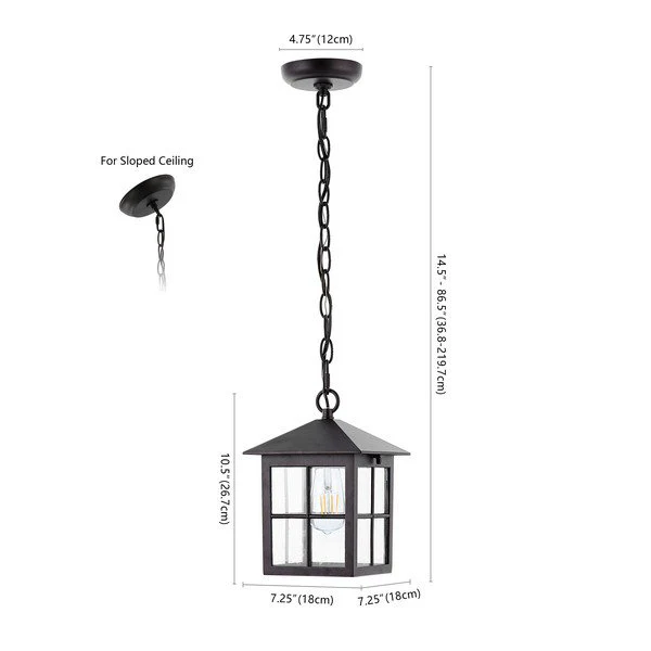 Safavieh Penryn Outdoor Pendant/Black - Black - Image 3
