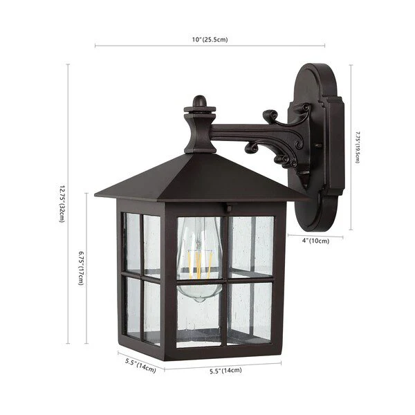 Safavieh Penryn Outdoor Wall Sconce Set Of 2 - Black - Image 3