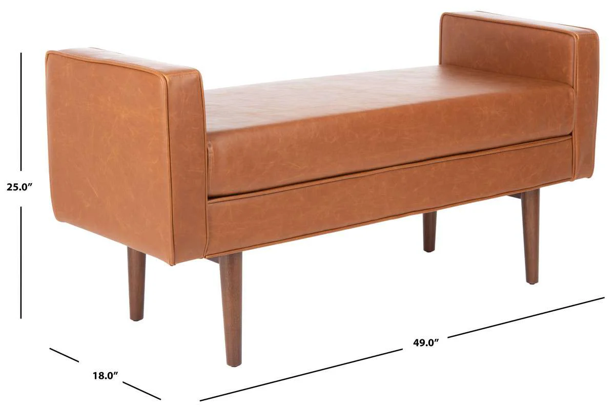Safavieh Percy Storage Bench - Walnut - Image 2
