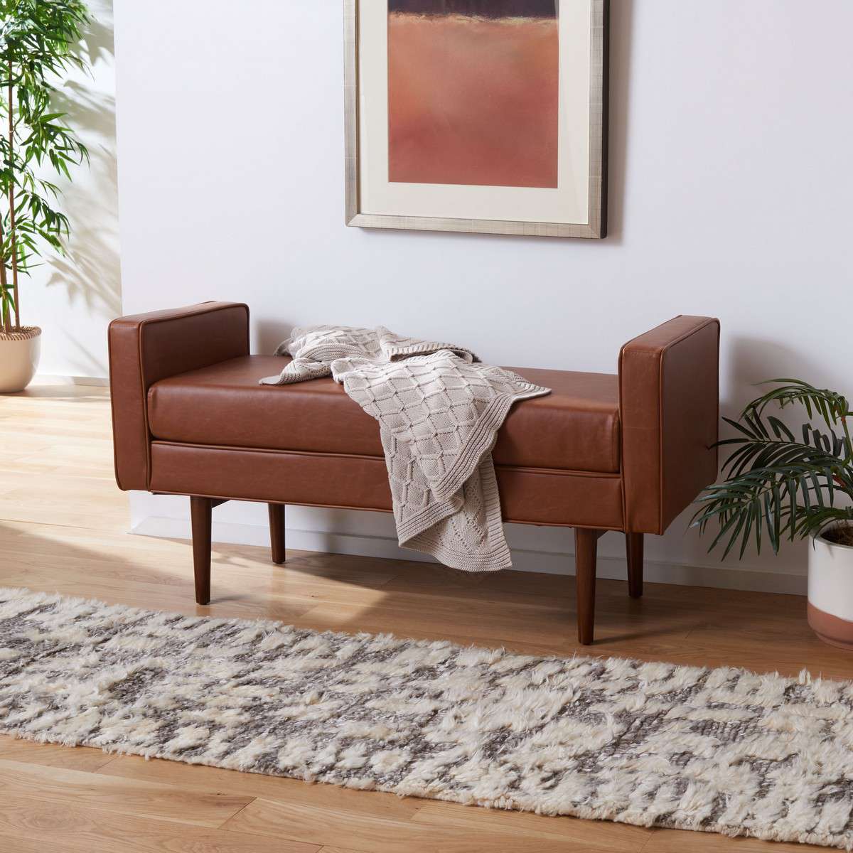Safavieh Percy Storage Bench - Walnut - Image 4