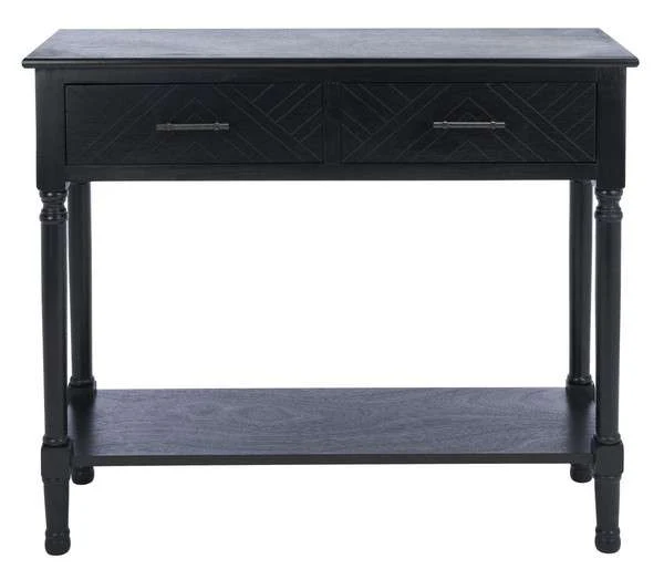 Safavieh Peyton 2 Drawer Console Table - Black - Image 2