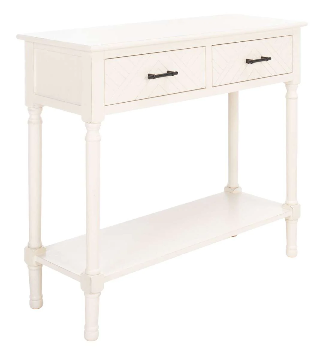 Safavieh Peyton 2 Drawer Console Table - Distressed White - Image 4